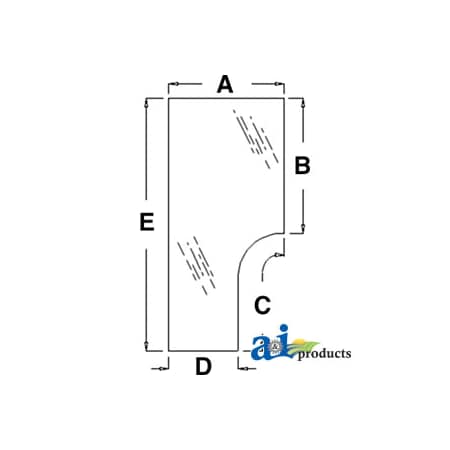 A & I Products Glass, Door (RH) 46" x66" x5" A-82000367